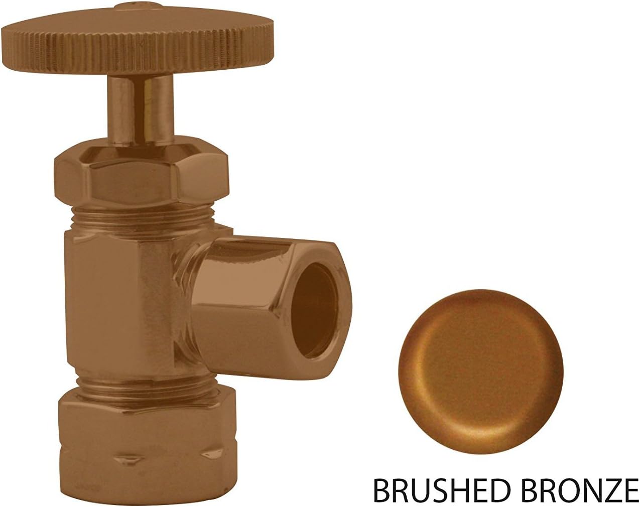 Westbrass Compression Angle Stop D104118, Brushed Bronze