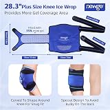 NEWGO XXXL Knee Ice Pack Wrap for Full Knee Coverage 28.3x12 in view 3