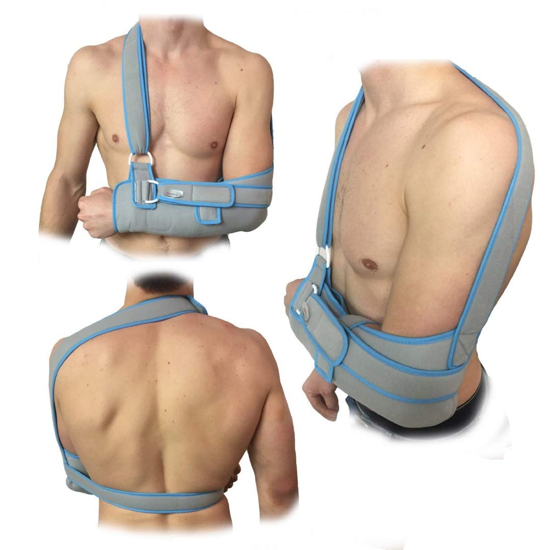 Bodymedics QUALITY ADJUSTABLE MULTI ARM IMMOBILISING COMFORT ONE SIZE ELBOW STRAP SUPPORT RECOVERY BRACE SLING