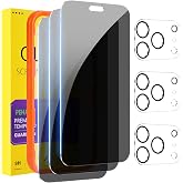 PEHAEL for iPhone 18 Pro Max Privacy Screen Protector+Camera Lens Protector | 3+3 Pack, Installation Frame, Cleaning kits, Anti-Spy Private, Anti-Scratch, 9H Tempered Glass, Case Friendly
