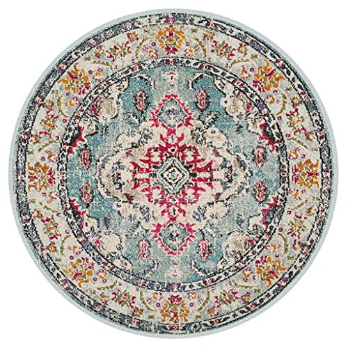 Amazon De Vintage Verzierten Runde Teppich Nordic Folk Style