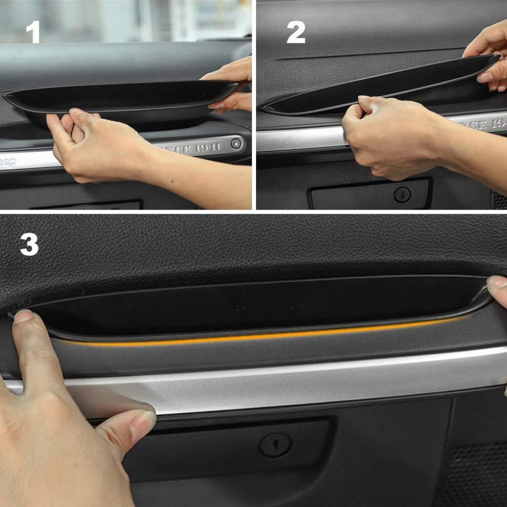 HITBEAM for Jeep Wrangler Accessories JK Unlimited 2011-2018 Jeep Wrangler JK JKU 2-door/4-door, Interior jk Accessories, Organizer Grab Handle Car Accessory Box Black: Automotive