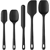 ChefAide 5 Pieces Silicone Spatula Set, Food Grade Rubber Spatula, Upgrade Strong Handle with Ergonomic Grip, Heat Resistant