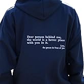 Custom You Are Enough Hoodie – Embroidered Dear Person Behind Me Hoodie, Positive Message Gift for Men & Women