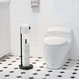 YUET Freestanding Toilet Paper Holder Steel 5 Roll Storage Black view 5