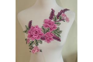 ZALALAA 1pcs 3D Flowers Embroidered Patch for Clothing DIY Clothes Decorations Fabric Patches