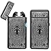 Pard Relief Dragon Windproof Cross Arc Lighter, USB Rechargeable Flameless Electronic Pulse Arc Cigarette Lighter