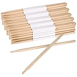 SINJEUN 24 Pairs 5A Drum Sticks, Classic Maple Wood