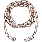 Handmade Designer Pure Copper Chain Necklace For Pendant, Link Chain, Lobster Claw Clasp Chain Necklace For Unisex