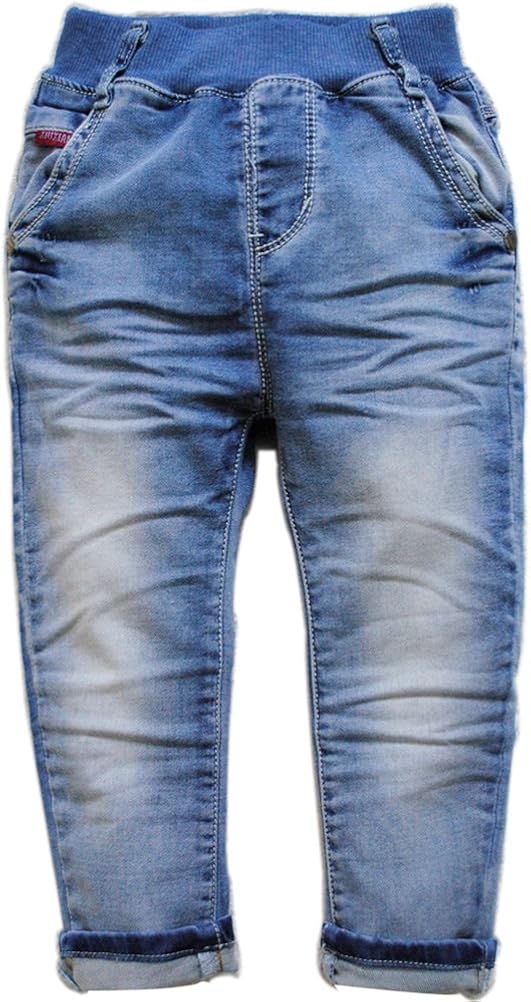 3907 Child Baby Boys Kids Jeans Soft Casual Denim Pants Trousers Blue Baby Jeans: Clothing