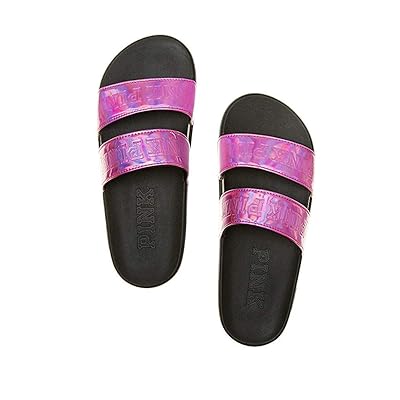Victoria's Secret Pink Metallic Double Strap Slides Kuwait Ubuy