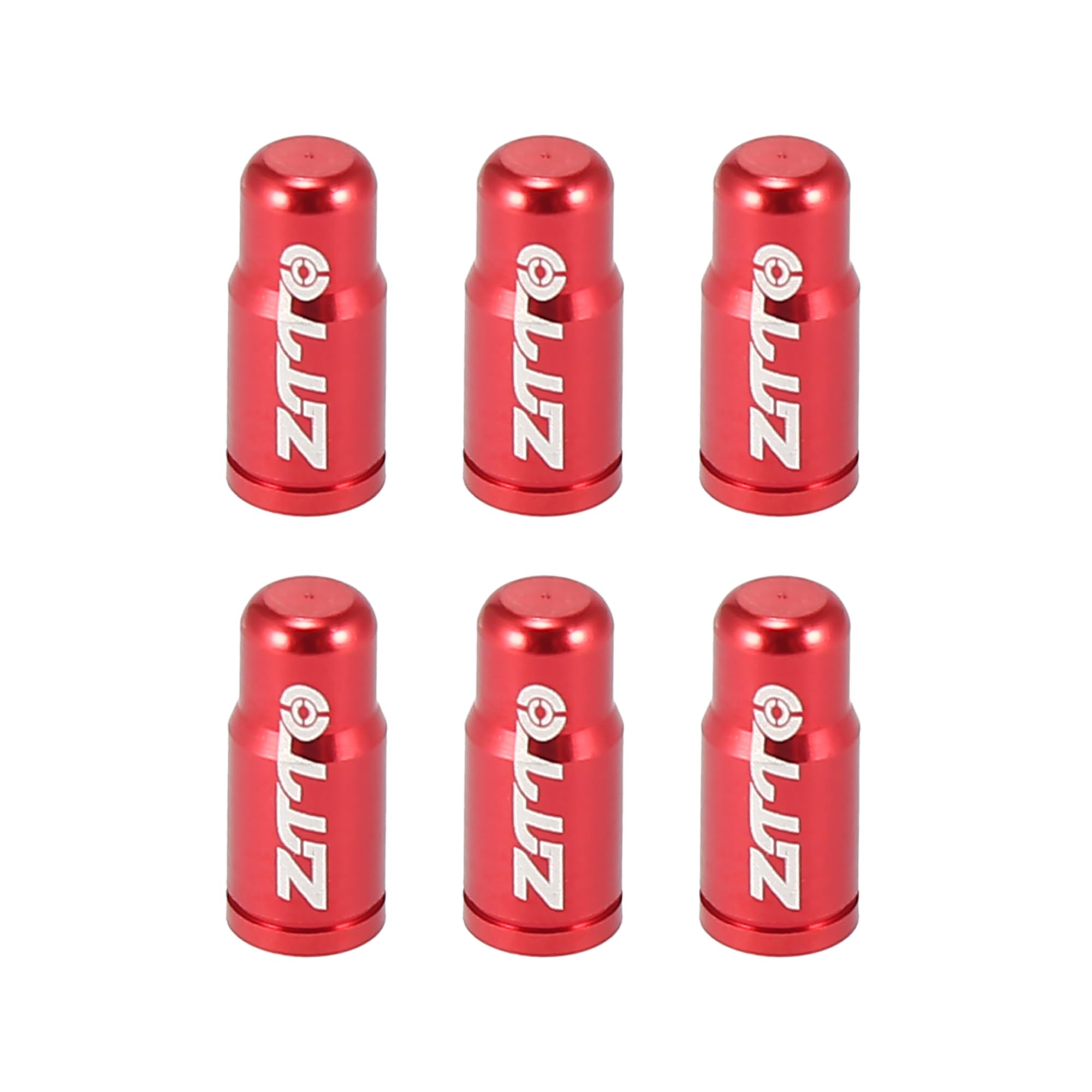 X AUTOHAUX 6pcs Tire Valve Caps Dust Covers for Bicycle Road Bike MTB Red