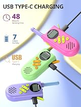 Inspireyes Kids Walkie Talkies 3-Pack Rechargeable Long Range 2-Way Radios view 2