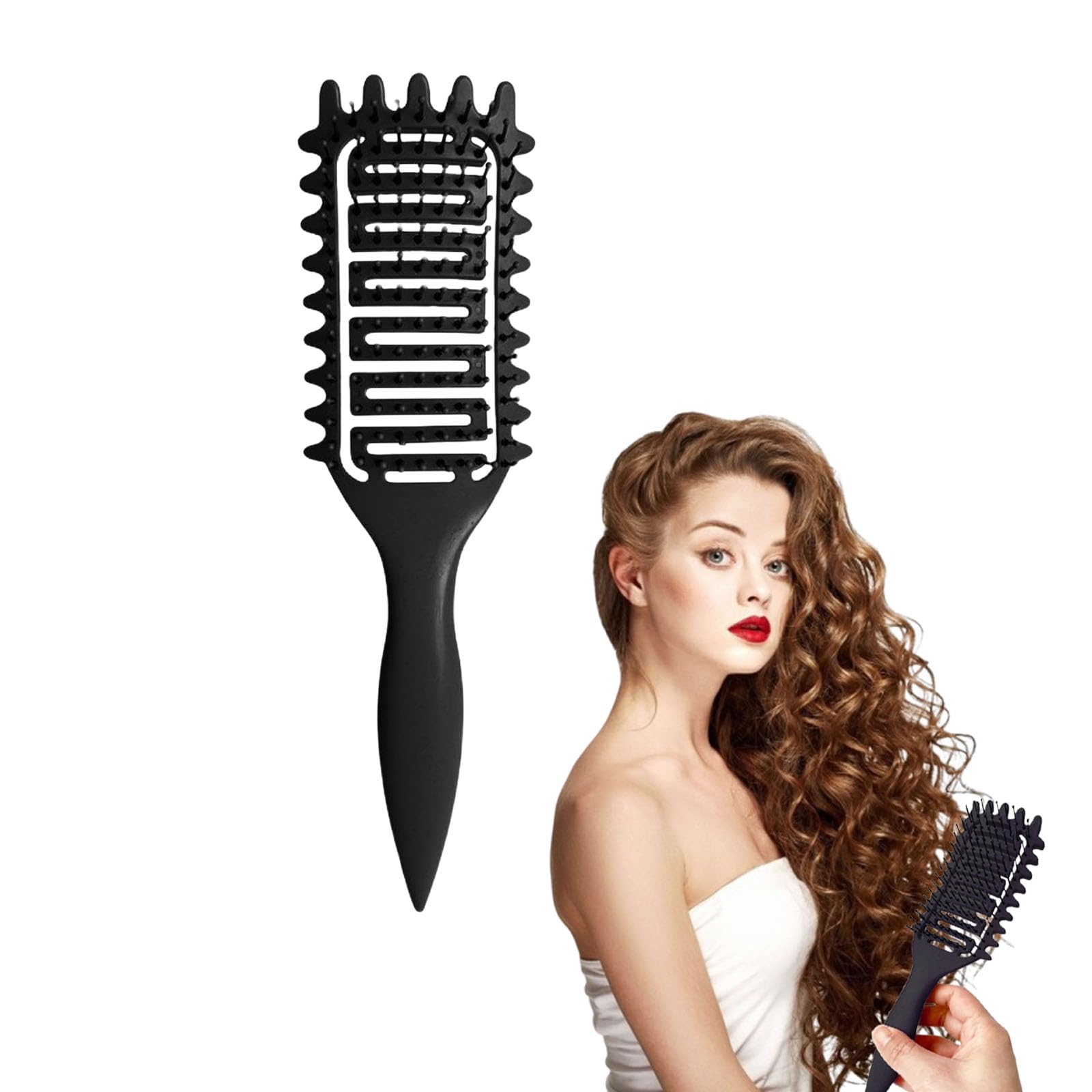 Wet Thick Curly Hair Brush - Define Curls, Reduce Pulling & Separation - Shaping & Defining Curls for Women & Men
