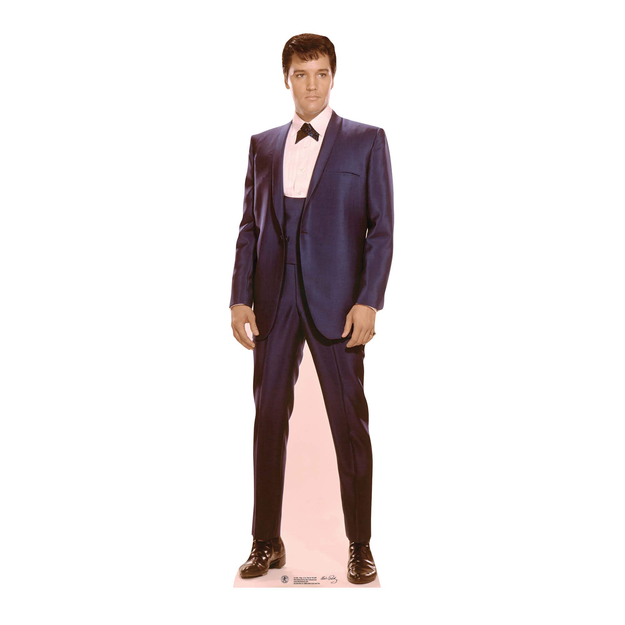 Star Cutouts SC236 Elvis Presley Sixties Royal Blue Suit Lifesize Cardboard Cutout – Vintage Elvis Merchandise for Rooms & Collectors