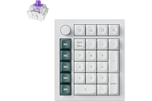 Keychron Q0 HE Wireless Magnetic Switch Number Keypad, 2.4 GHz/Bluetooth 5.1/Wired QMK Numpad, RGB Hot-Swappable Numeric Keyp