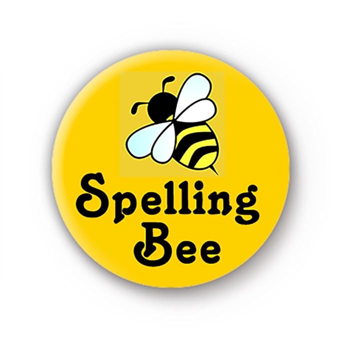 Spelling Bee Badge Reward 1inch (25mm) School Button Pin Badge