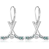 Hockey Earrings Sterling Silver Hockey Gifts Hockey Stick Jewelry Hockey Lover Gifts for Women