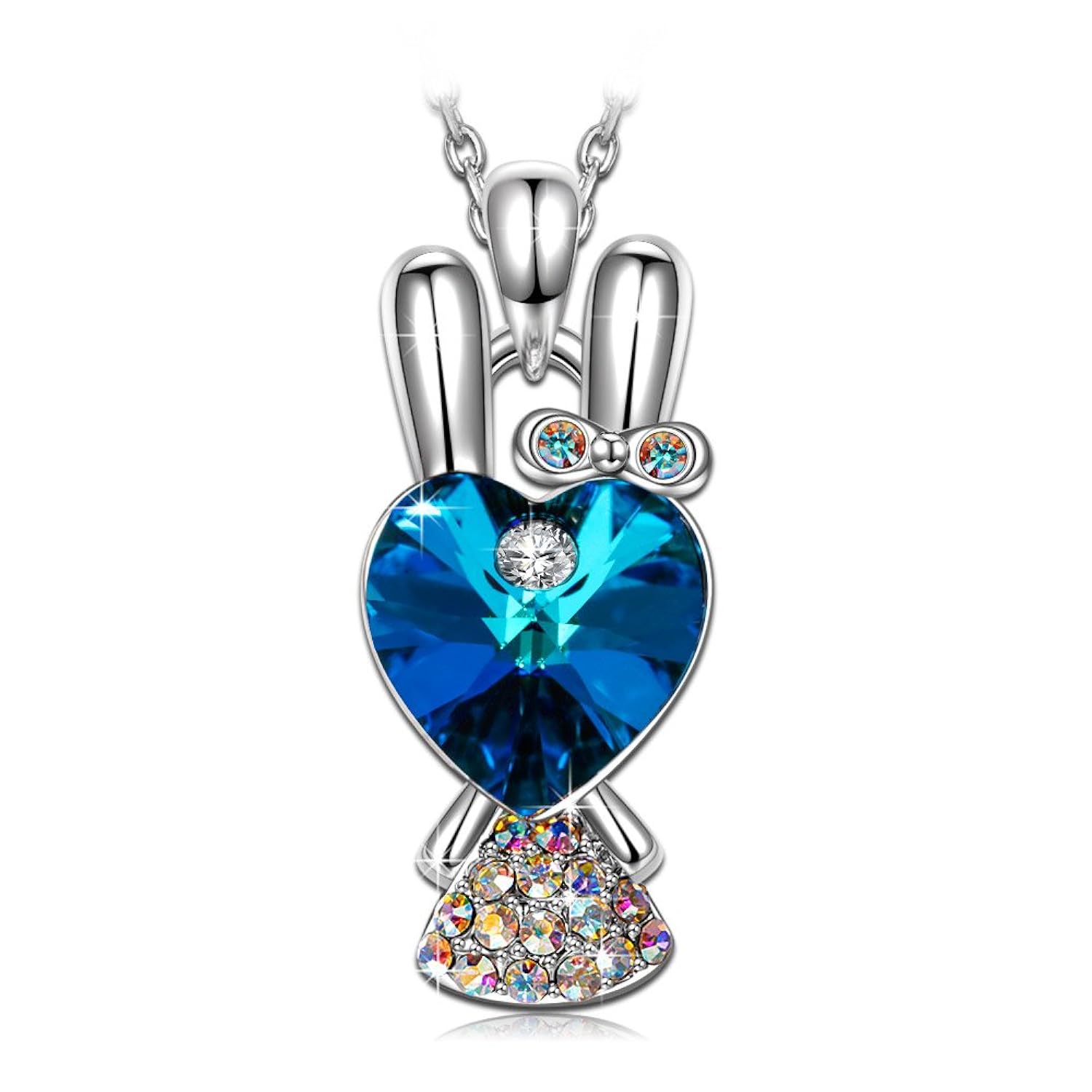 J NINA Conejo Princesa fabricados con cristales SWAROVSKI® Joyería Animal para Las