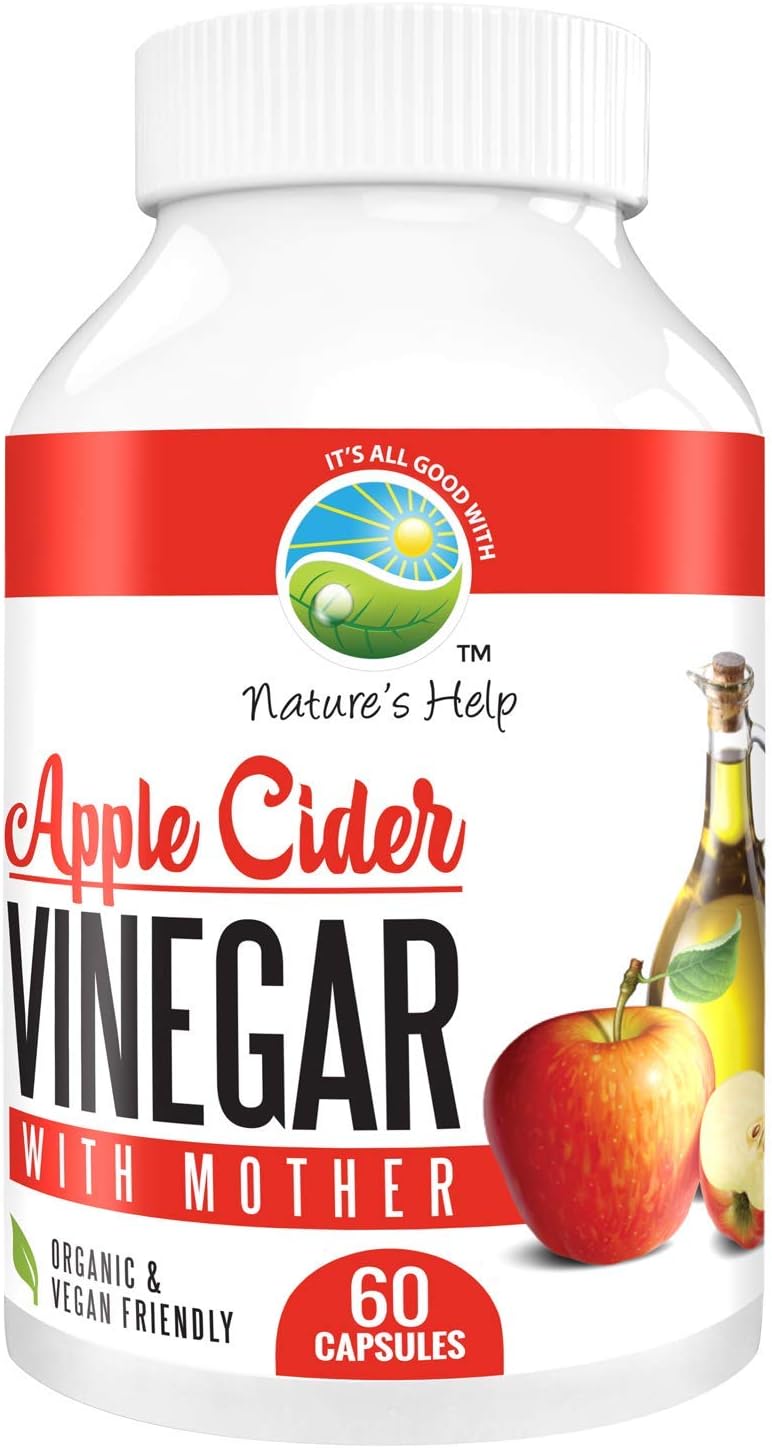 Organic Apple Cider Vinegar with Mother Powder Capsules - Assists with Weight Loss, Lowers Cholesterol, detoxifies Your Body - Made in Australia - 60 Capsules