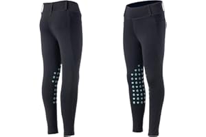 Equinavia Classic Kids Silicone Knee Patch Riding Pants, Breeches, Unisex Tights, Girls, Boys