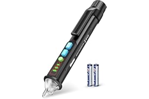 Urwise Non-Contact Voltage Tester, AC Detector Pen, Circuit Tester Tool, Live/Null Wire Online Judge, Sound & Light Alarm, LED Flashlight, Dual Sensitivity 12V/48V~1000V, 2022 Upgrade-VD11, Black