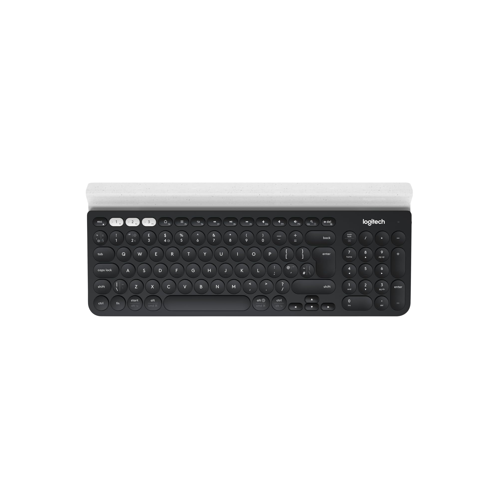 Logitech K780 Multi-Device Wireless Keyboard, QWERTY Italian Layout - Dark Grey/White