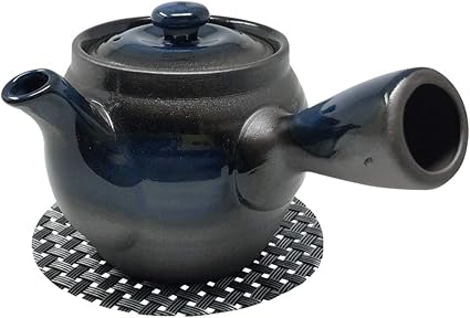 Amazon 萬古焼き 急須 日本製 つぼ形 340ml 万古焼 青 ナマコ巻 きゅうす 敷きものセット ノーブランド品 急須 通販