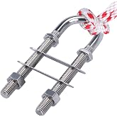 Marinebaby 3/8" Boat Stern/Bow Eye Bolt Marine Stainless Steel 4-1/2" Long Tie Down U Bolt Screw