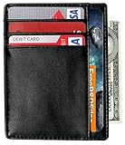 RFID Blocking Wallet, Mini Thin Slim Minimalist Money Clip Front Pocket Wallet