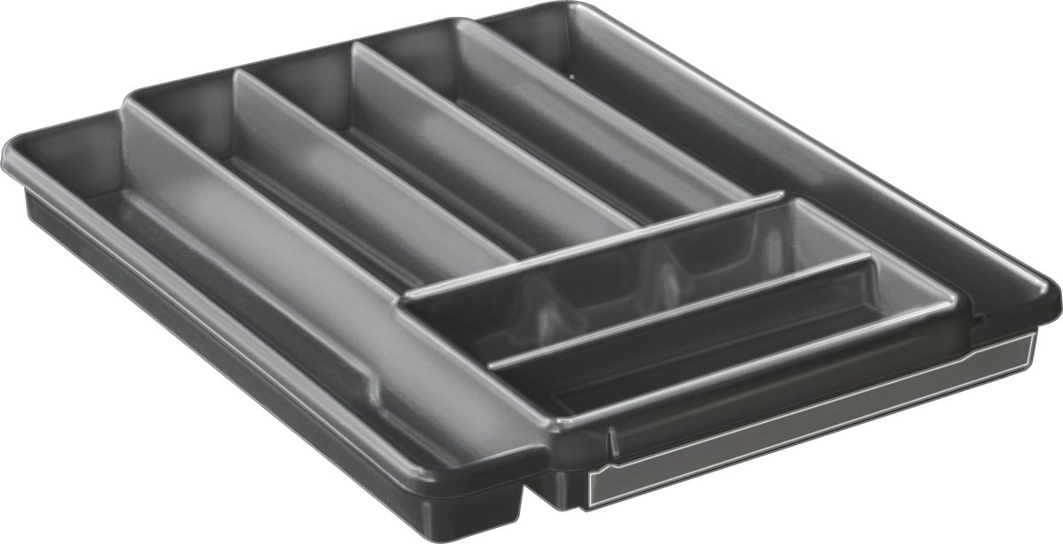 Rotho, Domino, Cutlery tray with 7 compartments, Plastic (PP) BPA-free, anthracite, 39,7 x 34,1 x 5,1 cm