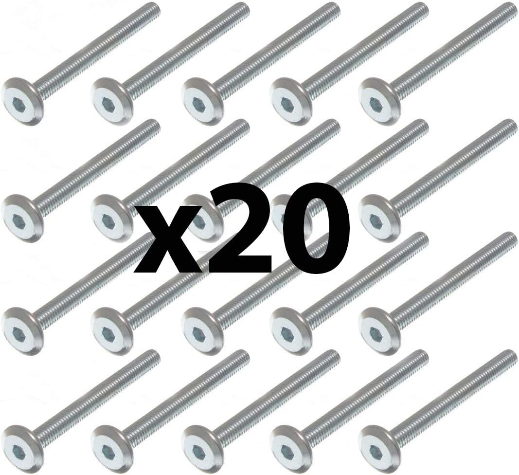 VEDA Pack of 20 60mm Long Bronze Bed cot bunk Bed Bolts, Flat Head