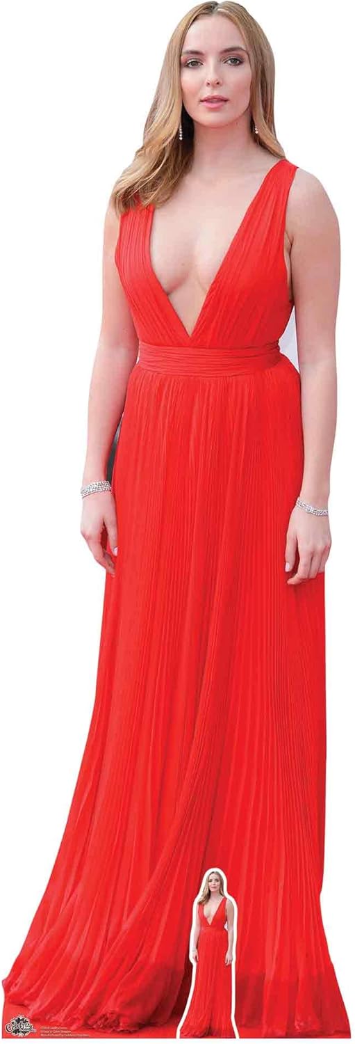 Star Cutouts Ltd CS838 Jodie Comer Lifesize Cardboard Cutout with Free Mini Standee Perfect for Birthdays Gifts