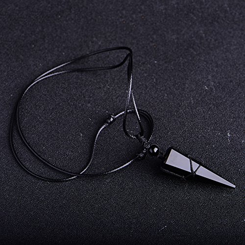 usongs Obsidian necklace pendant Star series Pendulum Crystal necklace pendant men necklace pendant sweater chain gift hexagonal awl