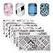 Born Pretty 10Pcs/set Nail Art Stamp Template Image Plate L002-L011