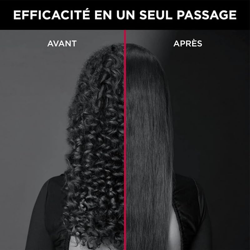 x KARL LAGERFELD K/Pro Stylist Lisseur, Peigne professionnel intégré, Fonction ionique pour des cheveux doux et brillants, Tous types de cheveux, 8 réglages de température, Écran LCD SF467LF0