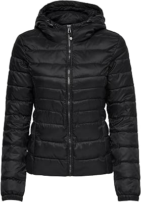 ONLTahoe Hood Jacket Mujer Chaqueta entre-tiempo Negro M 100% Nailon