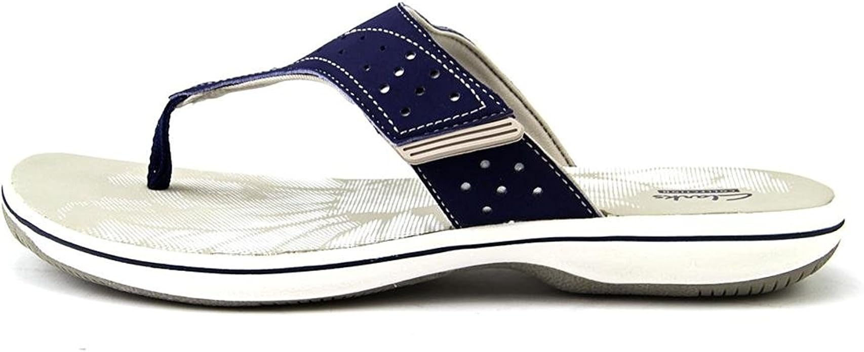 clarks pewter flip flops