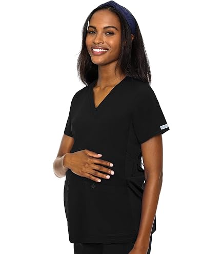 Amazon.com: Med Couture Maternity V-Neck Scrub Top – Soft 360
