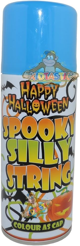 BLUE SILLY STRING - Crazy Blue coloured silly string 200ml can
