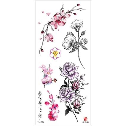 Tzxdbh 5 Pcs New 3d Tatouage Autocollant Lady Bras Fleur