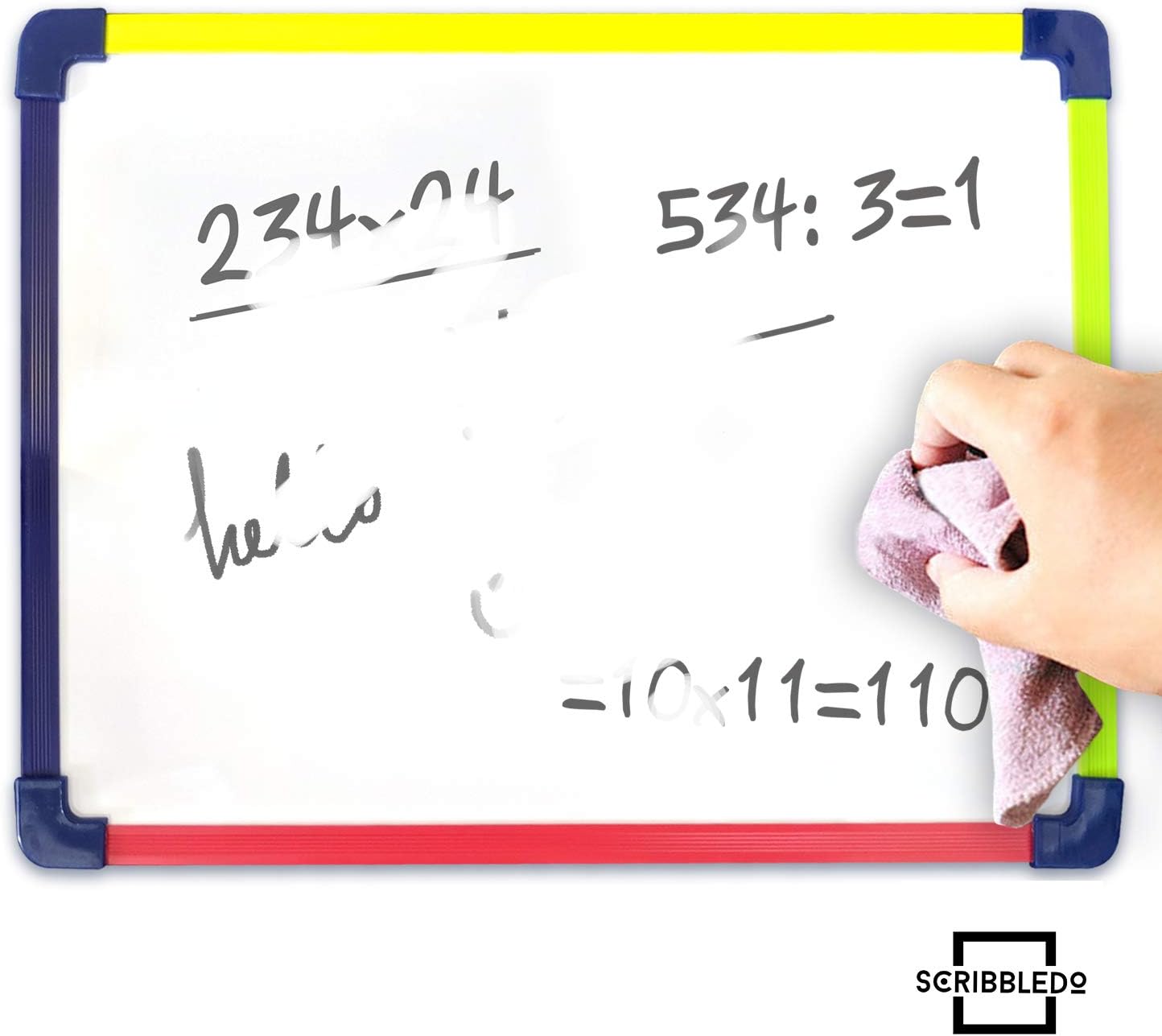 Colored Frame Magnetic Dry Erase White Boards Pack of 5 l 9" X 12" Whiteboard : Office Products