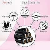 JeeJaan Black Pallet Wrap 400mm x 250m 20µm 2 Rolls Strong Stretch Film view 3
