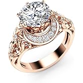 Viyuroyk 925 Silver Super Flash Hollowed Out Floral Diamond Ring Ladies Luxury Rose Gold Set Zircon Diamond Ring Found Women Jewelry Earrings