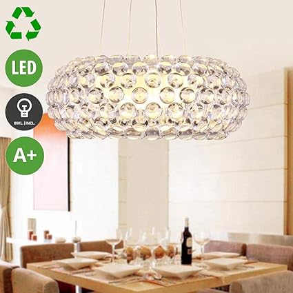 LED-Kristalldeckenleuchten, European Creative Runde Acryl Metall