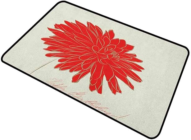 Amazon.com : DESPKON Bath Mat Sketching of a Colossal Dahlia Blossom