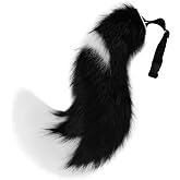 hbbhml Faux Fur Animal Wolf Fox Tail Big for Halloween Costume Accessories