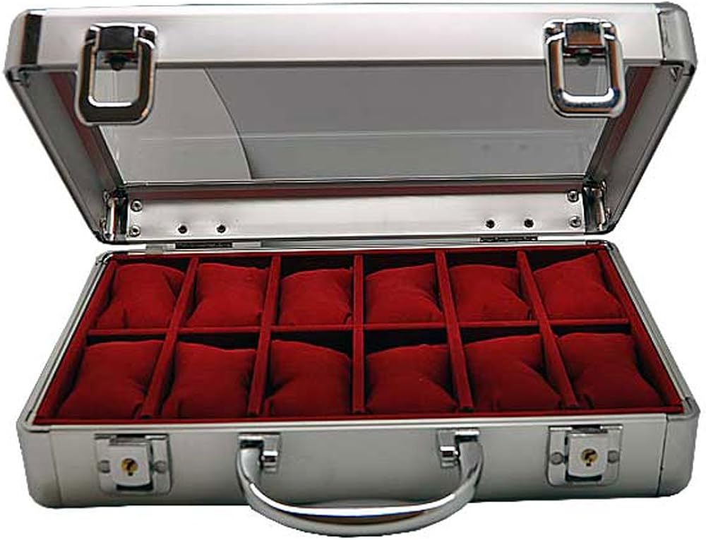 Aluminium Watch Box for 12 Watches 265 1 Lock New 7009 Amazon.co.uk