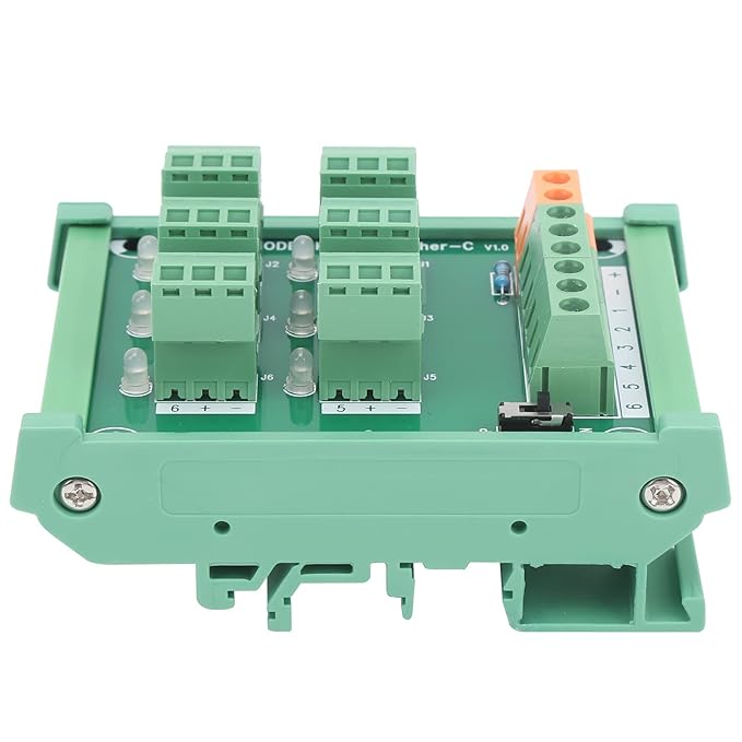 DIN Rail Terminal Blocks Kit, 3‑Wire 6‑Way Acquisition Board Block DIN