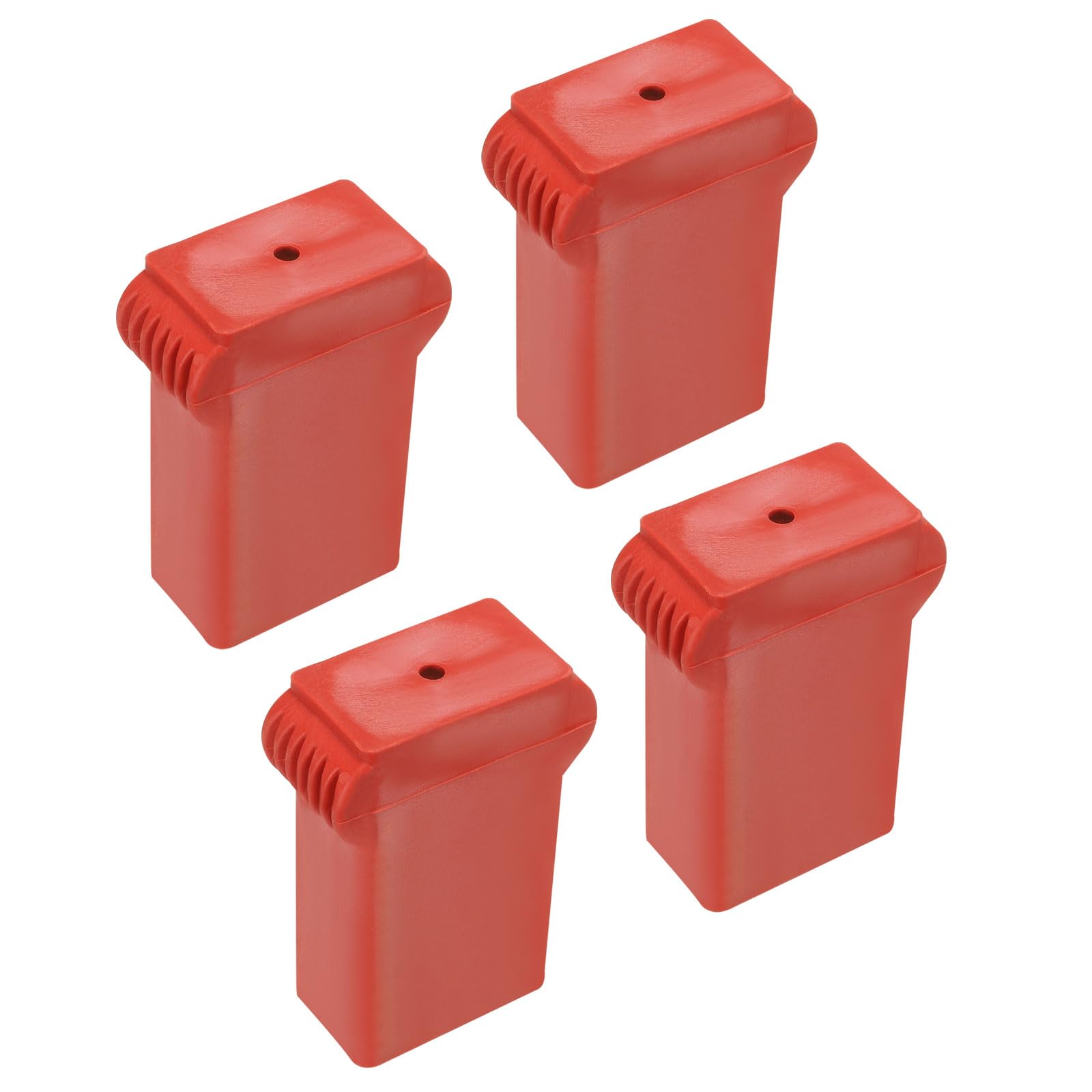 PATIKIL Step Ladder Foot Mat, 4 Pack Herringbone Ladder Feet Cover Non-Slip Rubber Cap Ladder Hat Accessories Replacement for Ladder Protection, Red